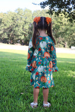 Load image into Gallery viewer, Rylee Faith Pumpkin Print Dress