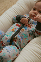 Load image into Gallery viewer, Ellie Sue Cars Bamboo Zipper Romper