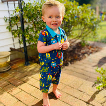 Load image into Gallery viewer, Spaceship Collar Baby Boys Romper