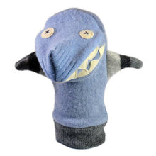 Load image into Gallery viewer, Shark Puppet | Reclaimed Wool: 12 inch height (30.5 cm).