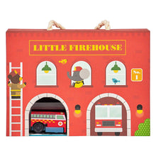 Load image into Gallery viewer, Wind Up & Go Fire Station Play Set