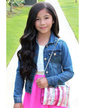 Load image into Gallery viewer, Sock Monkey Kids Snoopy Denim Jacket