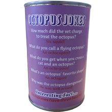 Load image into Gallery viewer, Inky the Canned Octopus - Eco-Friendly Plush w/Jokes: Pop Top Lid