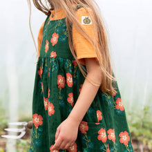 Load image into Gallery viewer, LGR Orange Blooms Reversible Pinny Dress