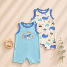 Load image into Gallery viewer, Baby Views 2pcs Sleeveless Rompers: Whales