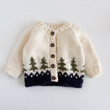 Load image into Gallery viewer, Tree Cardigan Navy Forest