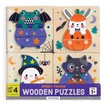 Load image into Gallery viewer, Spooky Friends Set of 4 Wood Puzzles