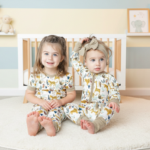 Load image into Gallery viewer, Emerson Animals Bamboo Baby Pajamas