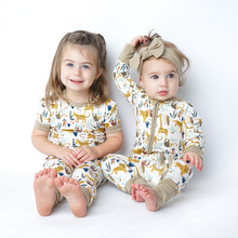 Load image into Gallery viewer, Emerson Animals Bamboo Baby Pajamas