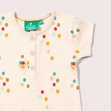 Load image into Gallery viewer, LGR Rainbow Balloons Organic Summer Romper