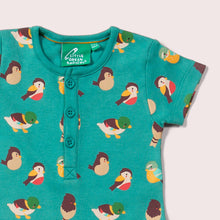 Load image into Gallery viewer, LGR Garden Birds Organic Summer Romper: Garden Birds