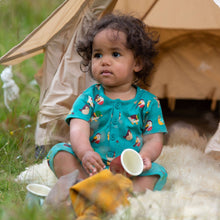 Load image into Gallery viewer, LGR Garden Birds Organic Summer Romper: Garden Birds