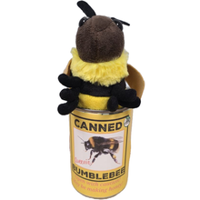 Load image into Gallery viewer, Queenie the Canned Bumblebee - Eco-Friendly Recycled Plush: Pop Top Lid