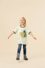 Load image into Gallery viewer, Give A Hoot, Don't Pollute Youth Short Sleeve Ringer Tee