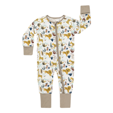 Load image into Gallery viewer, Emerson Animals Bamboo Baby Pajamas