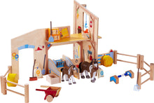 Load image into Gallery viewer, Haba Little Friends Riding Stable Set