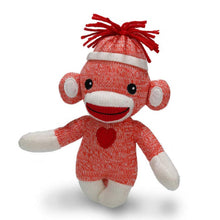 Load image into Gallery viewer, 6" Sock Monkey with Red Embroidered Heart – Red