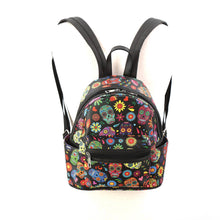 Load image into Gallery viewer, Floral Sugar Skull Head Collage Mini Backpack