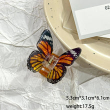 Load image into Gallery viewer, Monarch Butterfly Acrylic Hair Claw Clip