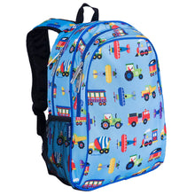 Load image into Gallery viewer, Trains Planes and Trucks Backpack - 15 Inch