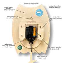 Load image into Gallery viewer, Rocket Pendulum Clock - Wood
