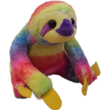 Load image into Gallery viewer, Buttercup the Canned Rainbow Sloth Stuffed Animal Plush: Pop Top Lid