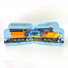 Load image into Gallery viewer, How Freight Trains Work Vehicle Shaped Board Book