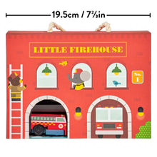 Load image into Gallery viewer, Wind Up & Go Fire Station Play Set
