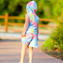Load image into Gallery viewer, AnnLoren Tie Dye Hoodie Top & Shorts