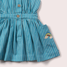 Load image into Gallery viewer, LGR Horizon Blue Striped Pinafore Button Dress