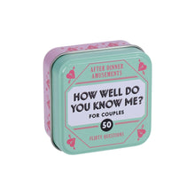 Load image into Gallery viewer, After Dinner Amusements: How Well Do You Know Me? For Couples