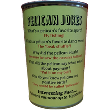 Load image into Gallery viewer, Swoops the Canned Pelican - Eco-Friendly and Recycled Gift: Pop Top Lid