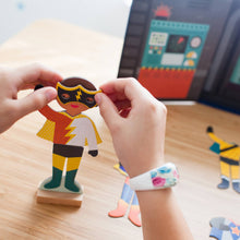 Load image into Gallery viewer, Superheroes Magnetic Dress Up Play Set