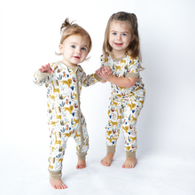 Load image into Gallery viewer, Emerson Animals Bamboo Baby Pajamas