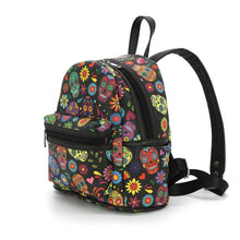 Load image into Gallery viewer, Floral Sugar Skull Head Collage Mini Backpack