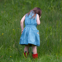 Load image into Gallery viewer, LGR Horizon Blue Striped Pinafore Button Dress