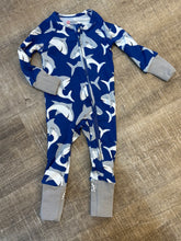 Load image into Gallery viewer, Organic Cotton Shark Print Zippy