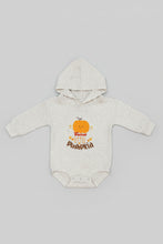 Load image into Gallery viewer, Sock Monkey Cutest Little Pumpkin Hooded Onesie