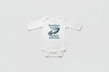 Load image into Gallery viewer, Sock Monkey Kids LS Sundays are For Football with Dad Onesie