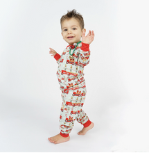 Load image into Gallery viewer, Emerson 2-Piece Bamboo PJs Christmas Train
