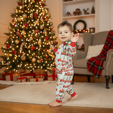 Load image into Gallery viewer, Emerson 2-Piece Bamboo PJs Christmas Train
