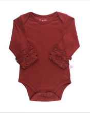 Load image into Gallery viewer, RuffleButts Bodysuit Rosewood