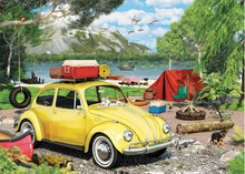 Load image into Gallery viewer, VW Beetle Camping Puzzle with Tin