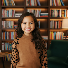 Load image into Gallery viewer, Brown Leopard Print Crew Neck Sweater