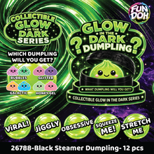 Load image into Gallery viewer, Fun Doh Glow-in-the-Dark Mystery Dumpling Squishy Toy Black : Wholesale Price