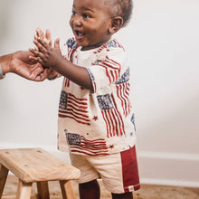 Load image into Gallery viewer, American Flag Boy Tee & Shorts Set