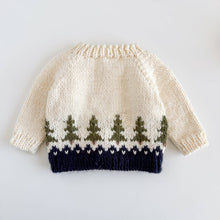 Load image into Gallery viewer, Tree Cardigan Navy Forest