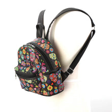 Load image into Gallery viewer, Floral Sugar Skull Head Collage Mini Backpack