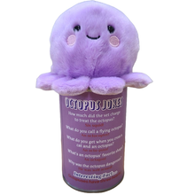 Load image into Gallery viewer, Inky the Canned Octopus - Eco-Friendly Plush w/Jokes: Pop Top Lid