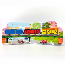 Load image into Gallery viewer, How Freight Trains Work Vehicle Shaped Board Book